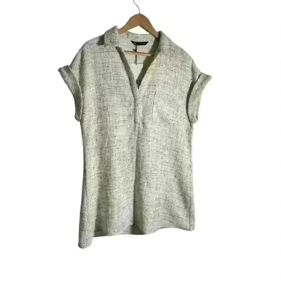 Zara Women’s Tweed Collared Mini Dress - Size Small - NWT - Picture 4 of 6